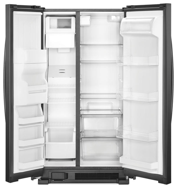 36-inch Wide Side-by-Side Refrigerator - 25 cu. ft. #black