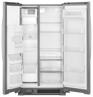 36-inch Wide Side-by-Side Refrigerator - 25 cu. ft. #stainless