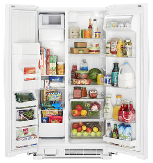 36-inch Wide Side-by-Side Refrigerator - 25 cu. ft. #white