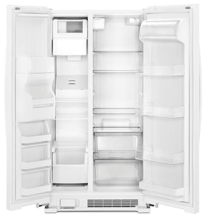 36-inch Wide Side-by-Side Refrigerator - 25 cu. ft. #white