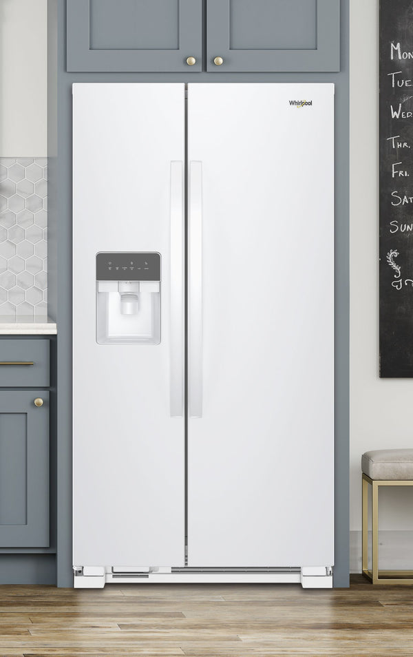 36-inch Wide Side-by-Side Refrigerator - 25 cu. ft. #white