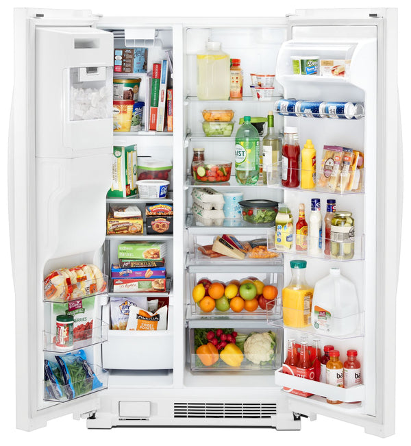 36-inch Wide Side-by-Side Refrigerator - 25 cu. ft. #white