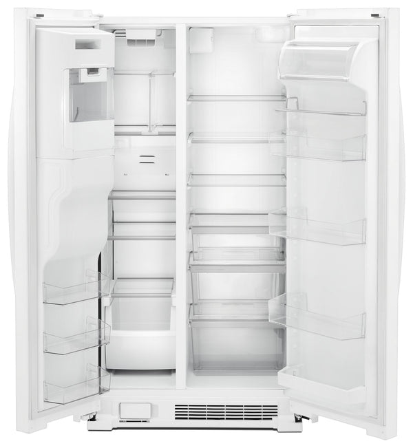36-inch Wide Side-by-Side Refrigerator - 25 cu. ft. #white
