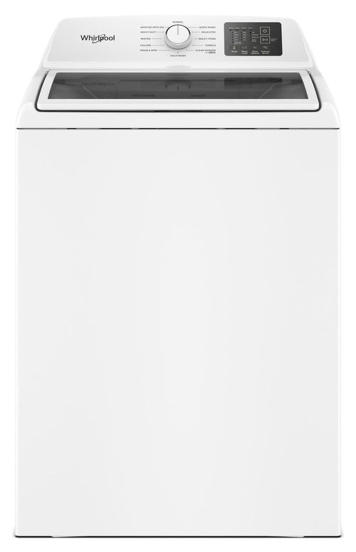 4.3 Cu. Ft. Whirlpool® Top Load Impeller Washer with Quick Wash Cycle and Soft Close Glass Lid