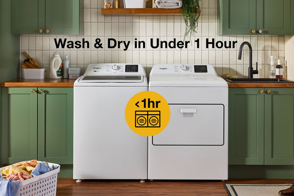 4.3 Cu. Ft. Whirlpool® Top Load Impeller Washer with Quick Wash Cycle and Soft Close Glass Lid