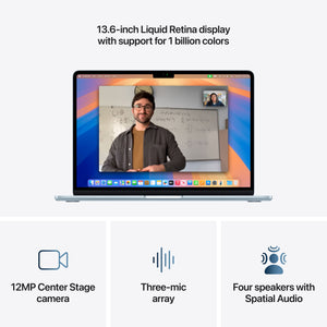 Apple - MacBook Air 13-inch Laptop - Apple M4 chip Built for Apple Intelligence - 16GB Memory - 512GB SSD - Sky Blue