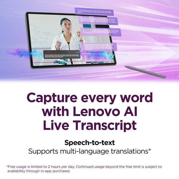 Lenovo - Idea Tab Pro Gen 2 - 13" 4K Tablet - Snapdragon 8s Processor - 8GB Memory - 128GB Storage with Tab Pen Plus - Luna Grey