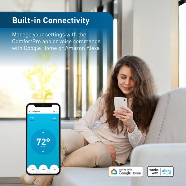 Friedrich - 8,500 BTU (5000 DOE) 350 Sq. Ft. Portable A/C Cool Only Wifi Enabled - White