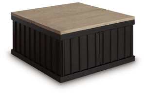 Rylandyn - Mesa de centro elevable - Negro / Marrón claro