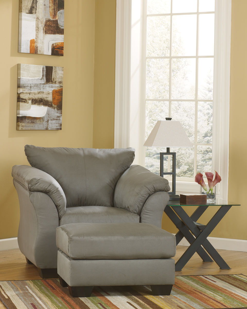 Darcy - Chair With Ottoman #darkgray