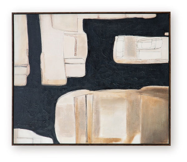 Feyville - Arte de pared - Negro / Marrón / Crema