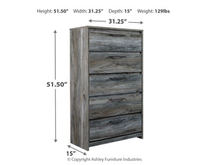 Baystorm - Panel Bedroom Set - Gray #2pc.bed,chest #queen|king #2drawers