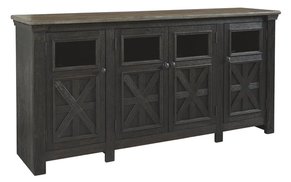 Tyler Creek - Mueble para TV extragrande - Negro / Gris