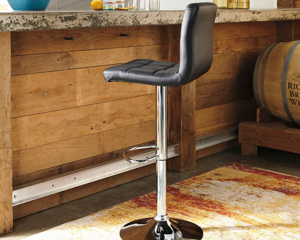 Bellatier - Adjustable Height Barstool (Set of 2) #black