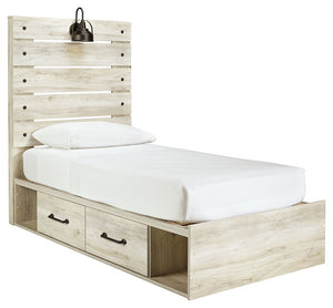 Cambeck - Panel Bed #twin #sidestorage