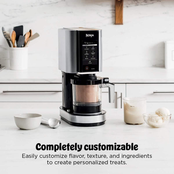 Ninja - CREAMi, Ice Cream Maker, 7 One-Touch Programs, Lite Ice Cream, Sorbet, Gelato, Milkshake, Smoothie - Silver