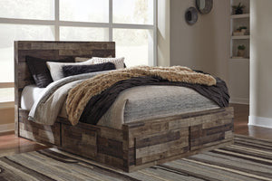 Derekson - Panel Bed #queen #6drawers