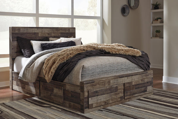 Derekson - Panel Bed #queen #6drawers