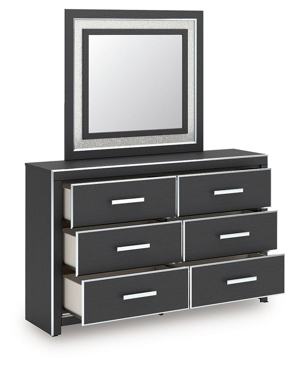 Zuraleus - Six Drawer Dresser #black #dresser&mirror