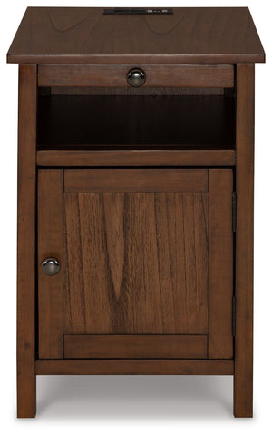 Treytown - Chair Side End Table #darkbrown