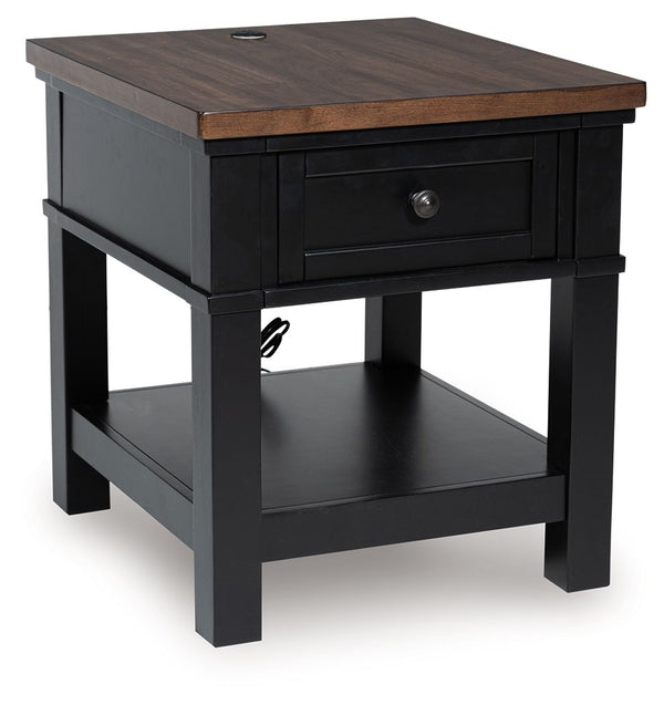 Wildenauer - Mesa auxiliar rectangular - Marrón / Negro