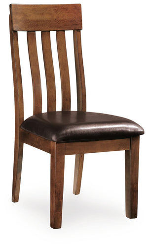 Ralene - Silla lateral tapizada de comedor (juego de 2) - Marrón medio