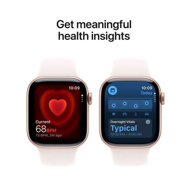 Apple Watch Series 11 (GPS) 42mm Rose Gold Aluminum Case with Light Blush Sport Band - S/M - Rose Gold - (2025)