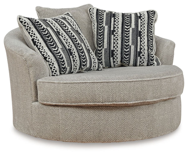 Calnita - Sillón giratorio decorativo grande - Sisal