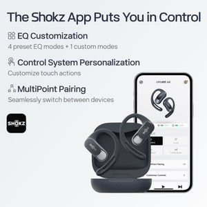 Shokz - OpenFit Air Open-Ear True Wireless Earbuds - Black