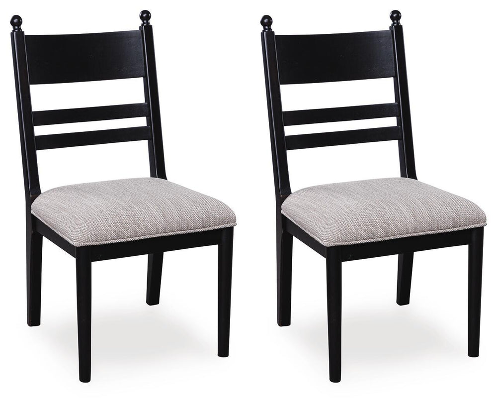 Greddinton - Dining Upholstered Side Chair (Set of 2) #black