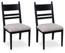 Greddinton - Dining Upholstered Side Chair (Set of 2) #black