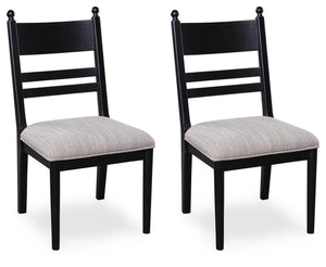 Greddinton - Dining Upholstered Side Chair (Set of 2) #black