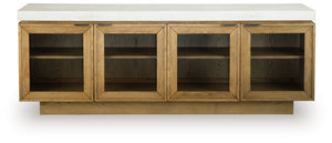 Adanworth - Gabinete decorativo - Marrón claro / Gris