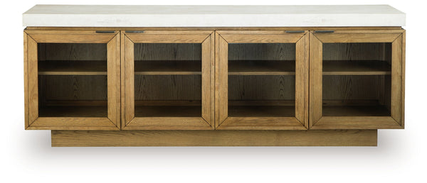 Adanworth - Gabinete decorativo - Marrón claro / Gris
