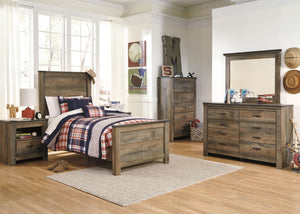 Trinell - Panel Bed #twin #none