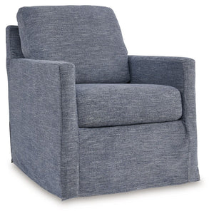 Nenana Next-Gen Nuvella - Swivel Glider Accent Chair #blue