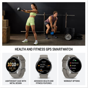 Garmin - Venu 4 GPS Smartwatch 45 mm Fiber-reinforced polymer - Silver - (2025)