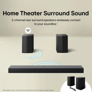 LG - 5.1.1-Channel S70TR Home Theater Soundbar with Wireless Subwoofer and Rear Speakers, Dolby Atmos, WOW Orchestra - Black