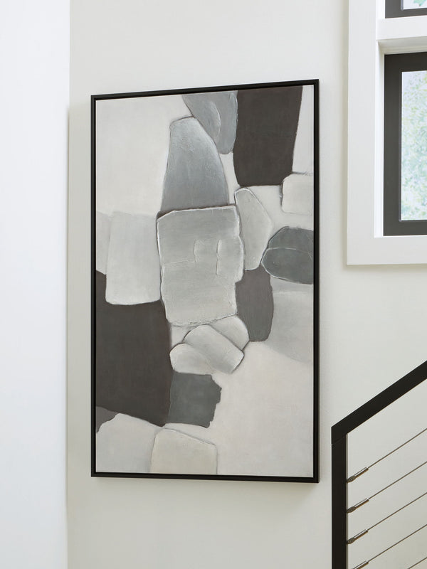 Adilson - Arte de pared - Blanco / Gris / Negro