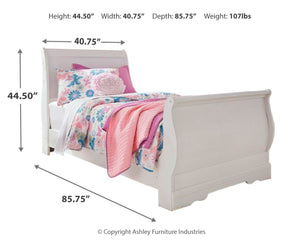 Anarasia - Sleigh Bed #twin