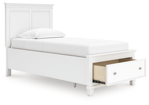 Fortman - Panel Bed #twin #1drawer