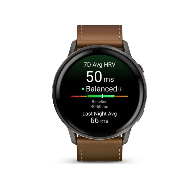 Garmin - Venu 4 GPS Smartwatch 45 mm Fiber-reinforced polymer - Slate - (2025)