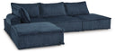 Bales - 4 Piece Sectional #blue