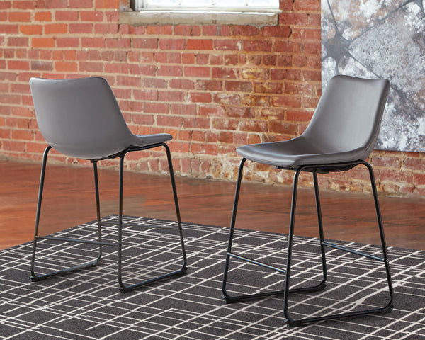 Centiar - Upholstered Barstool (Set of 2) #gray #19''wx22''dx35''h