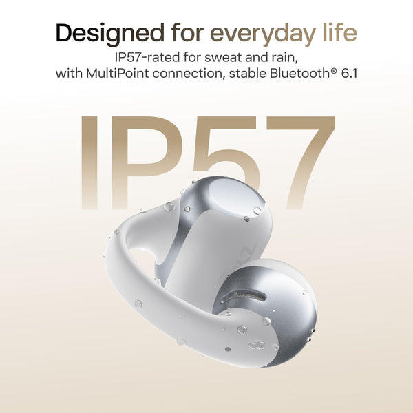 Shokz - OpenDots 2 Open-Ear Clip On True Wireless Bluetooth Earbuds - Gray