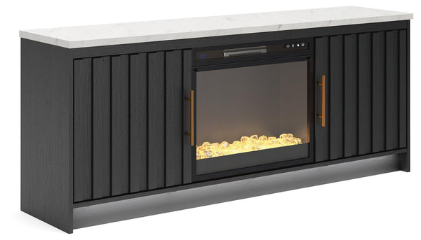 Cadmori - TV Stand With Fireplace Option #glass/stonefireplaceinsert