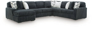 Midnight-Madness - Sectional - Gunmetal #4pc.leftarmfacingcornerchaisesectional