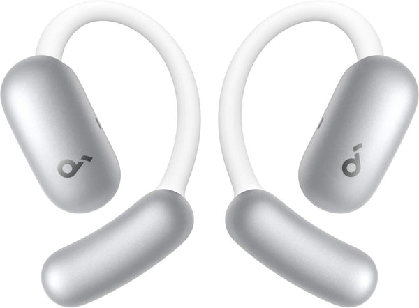Soundcore - by Anker AeroFit 2 A.I. Assistant Open-Ear Bluetooth Headphones with Real-Time Translation and Adjustable Ear Hooks - Pearl White