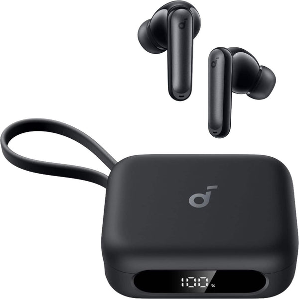 Soundcore - by Anker P41i Bluetooth Wireless In Ear Earbuds with Portable USB-C 3,000mAh Phone Charger (With Lightning Adapter) - Black
