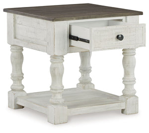 Havalance - Mesa auxiliar cuadrada - Blanco / Gris